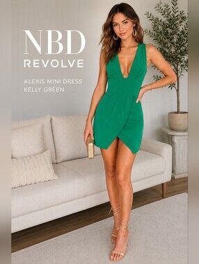 NBD Alexis Mini Dress in Kelly Green – Revolve – Size XS